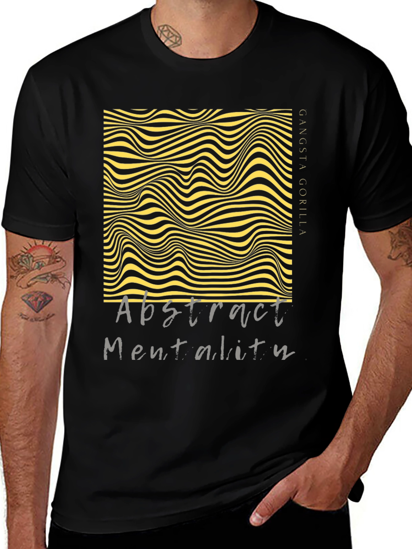 Abstract Mentality Graphic Tee - Modern Design