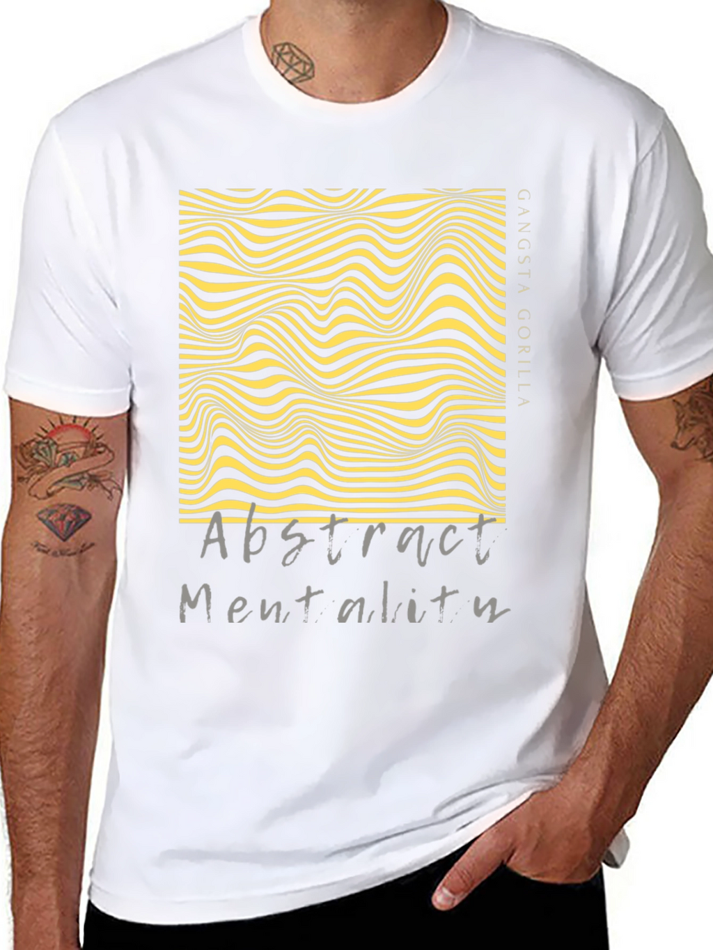 Abstract Mentality Graphic Tee - Modern Design