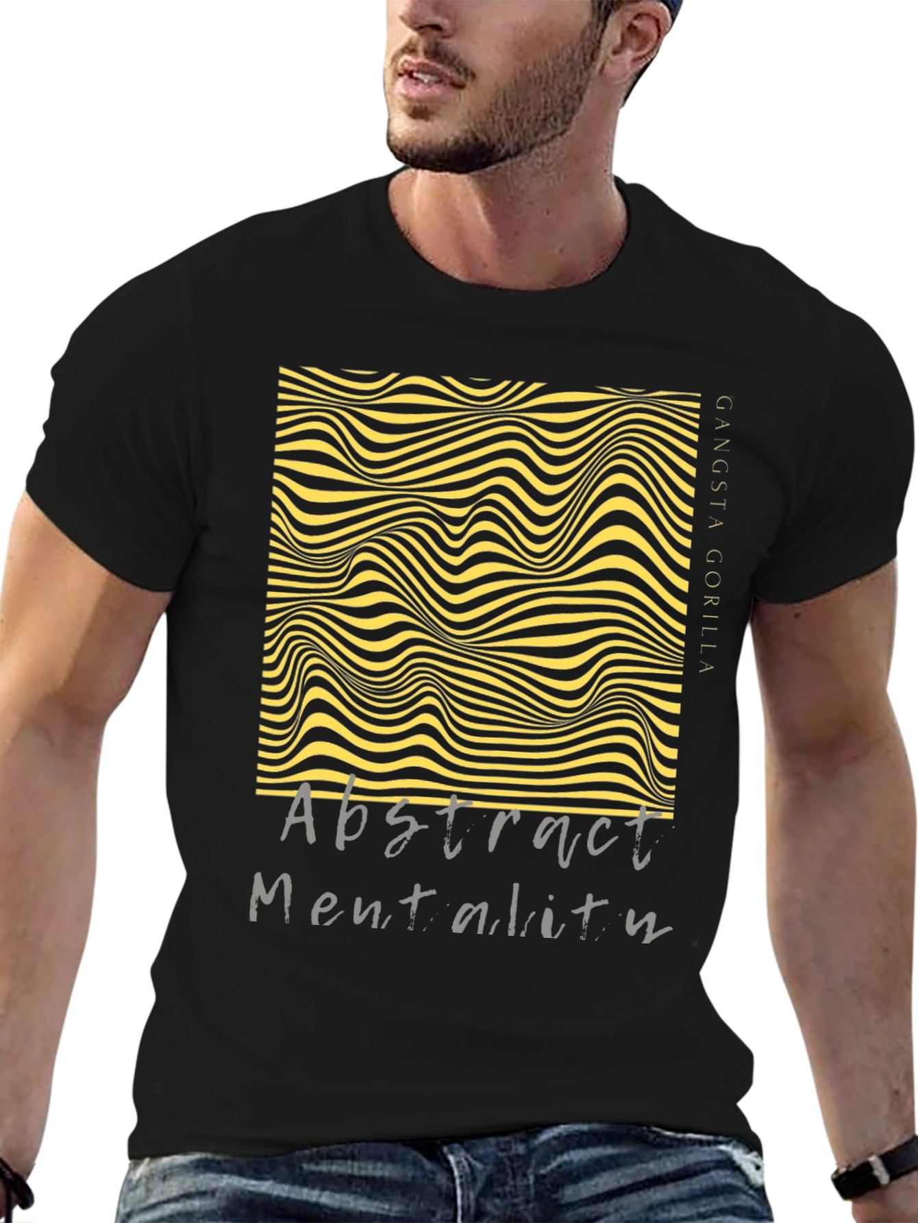 Abstract Mentality Graphic Tee - Modern Design