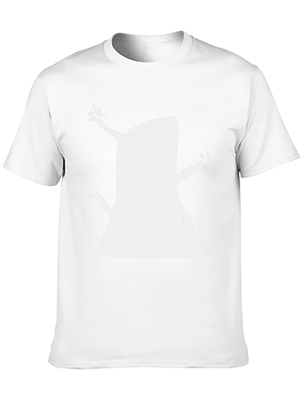 Tree Stump Graphic Tee - Black Cotton T-Shirt