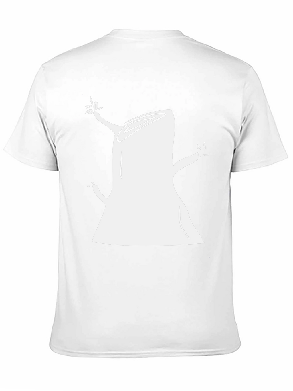 Tree Stump Graphic Tee - Black Cotton T-Shirt