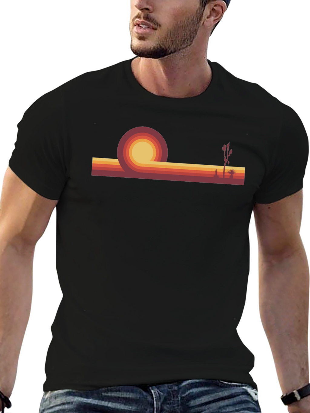 Retro Sunset Graphic Tee - Desert Vibes T-Shirt