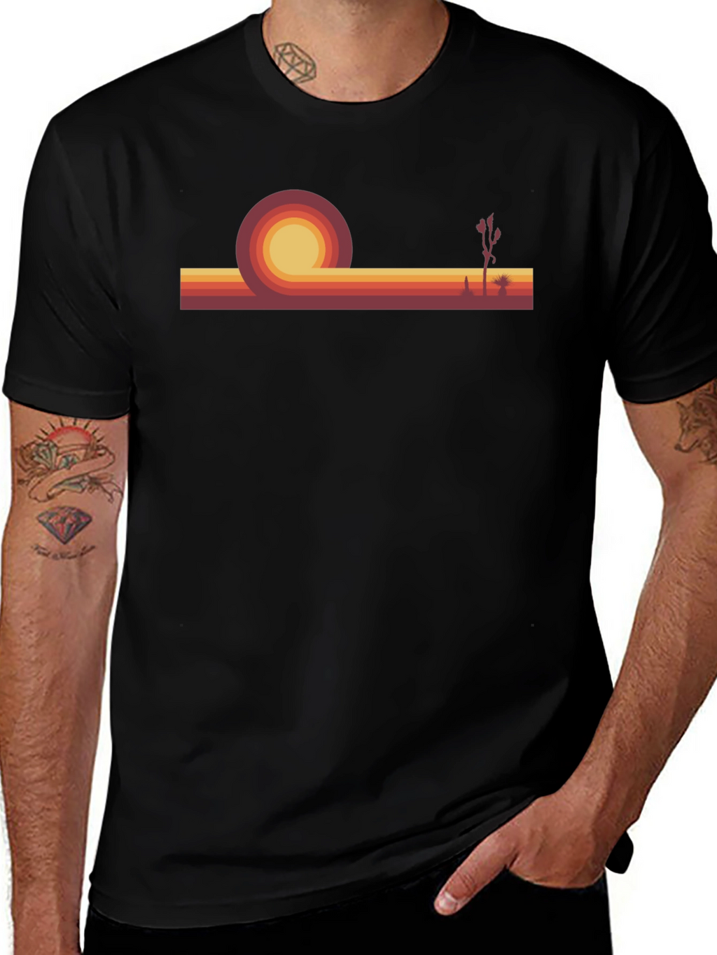 Retro Sunset Graphic Tee - Desert Vibes T-Shirt