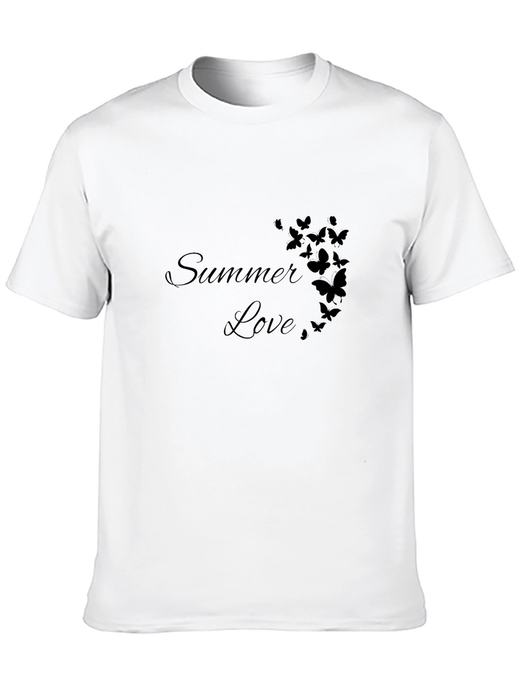 Summer Love Butterfly Graphic Tee - Soft Cotton Blend