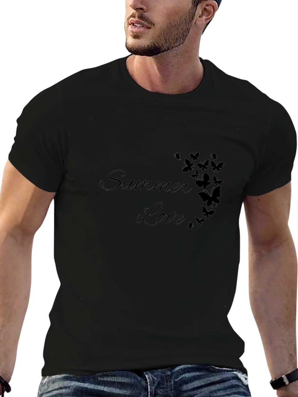 Summer Love Butterfly Graphic Tee - Soft Cotton Blend