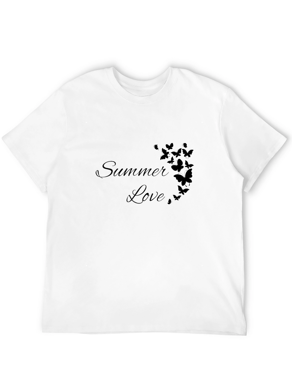 Summer Love Butterfly Graphic Tee - Soft Cotton Blend