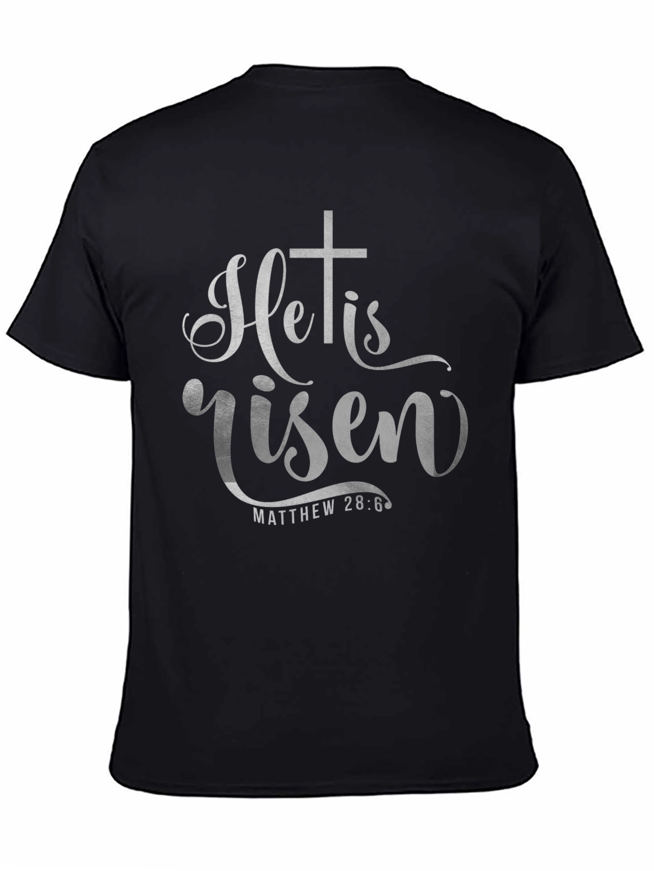 He Is Risen Christian T-Shirt - Matthew 28:6 Easter Tee