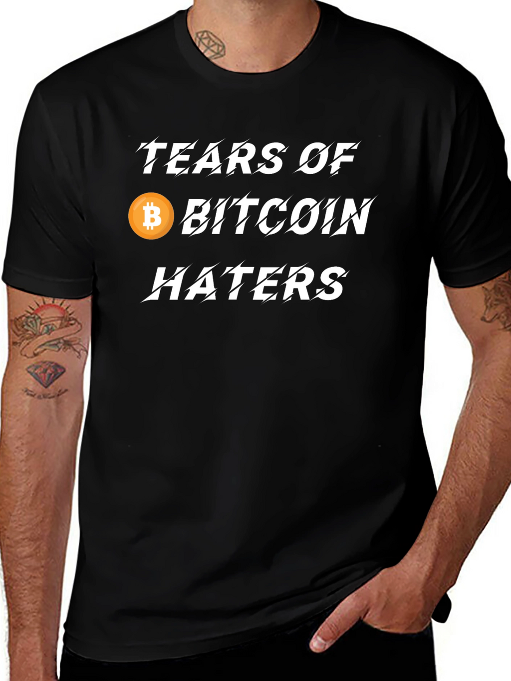 Tears of Bitcoin Haters Black T-Shirt