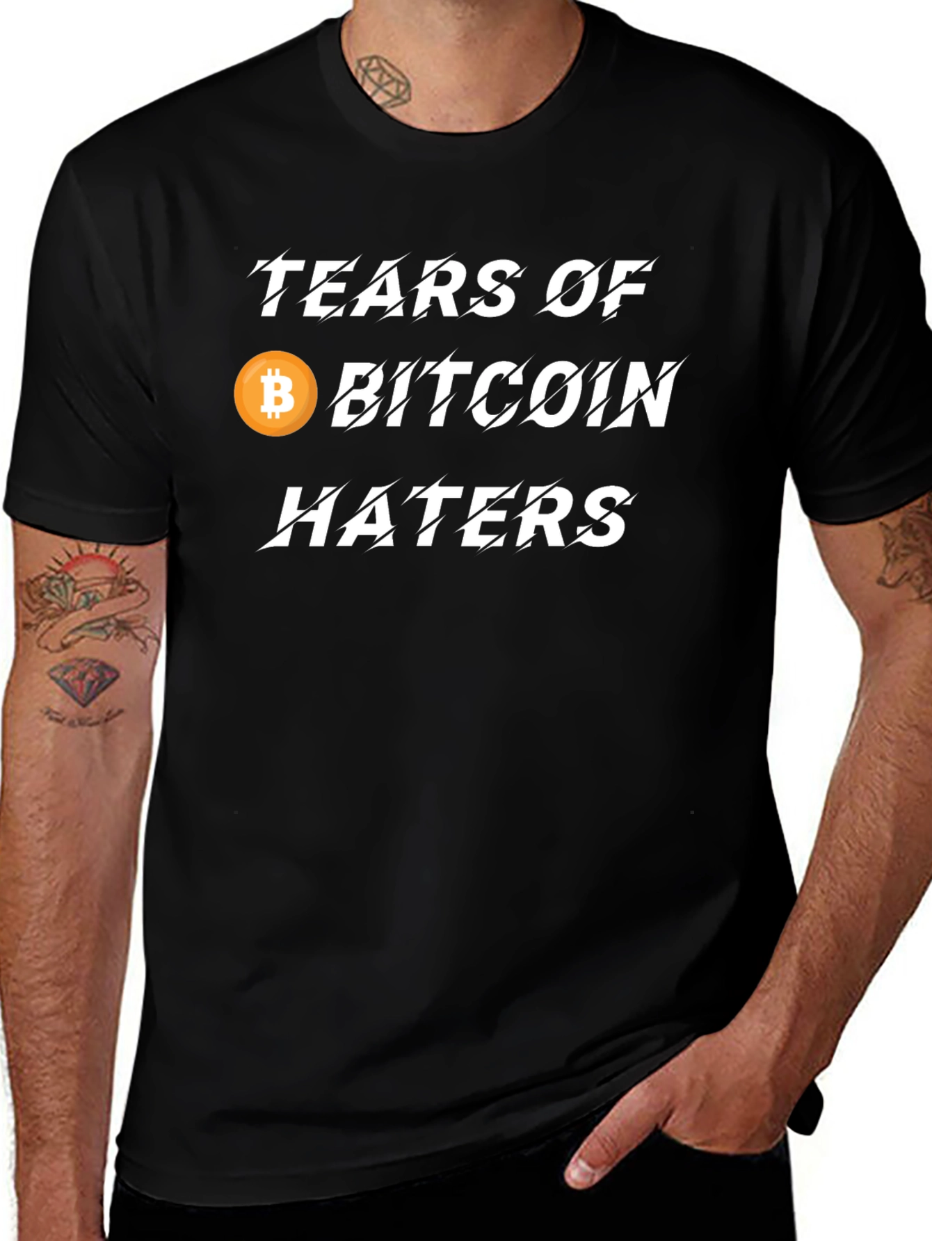 Tears of Bitcoin Haters Black T-Shirt