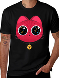 Cosmic Cat Tee - Galaxy Eyes Graphic T-Shirt