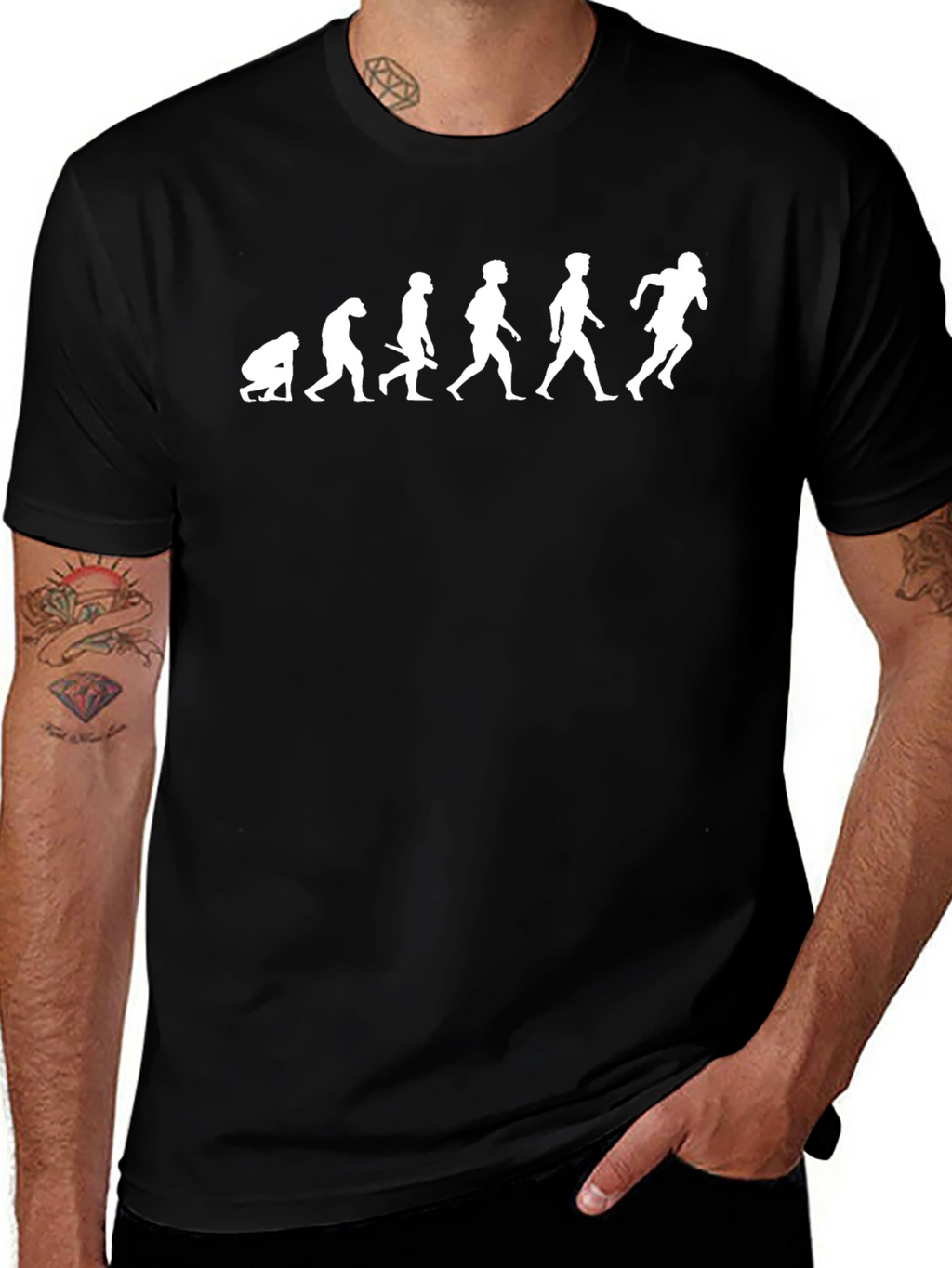 Evolution of a Footballer T-Shirt