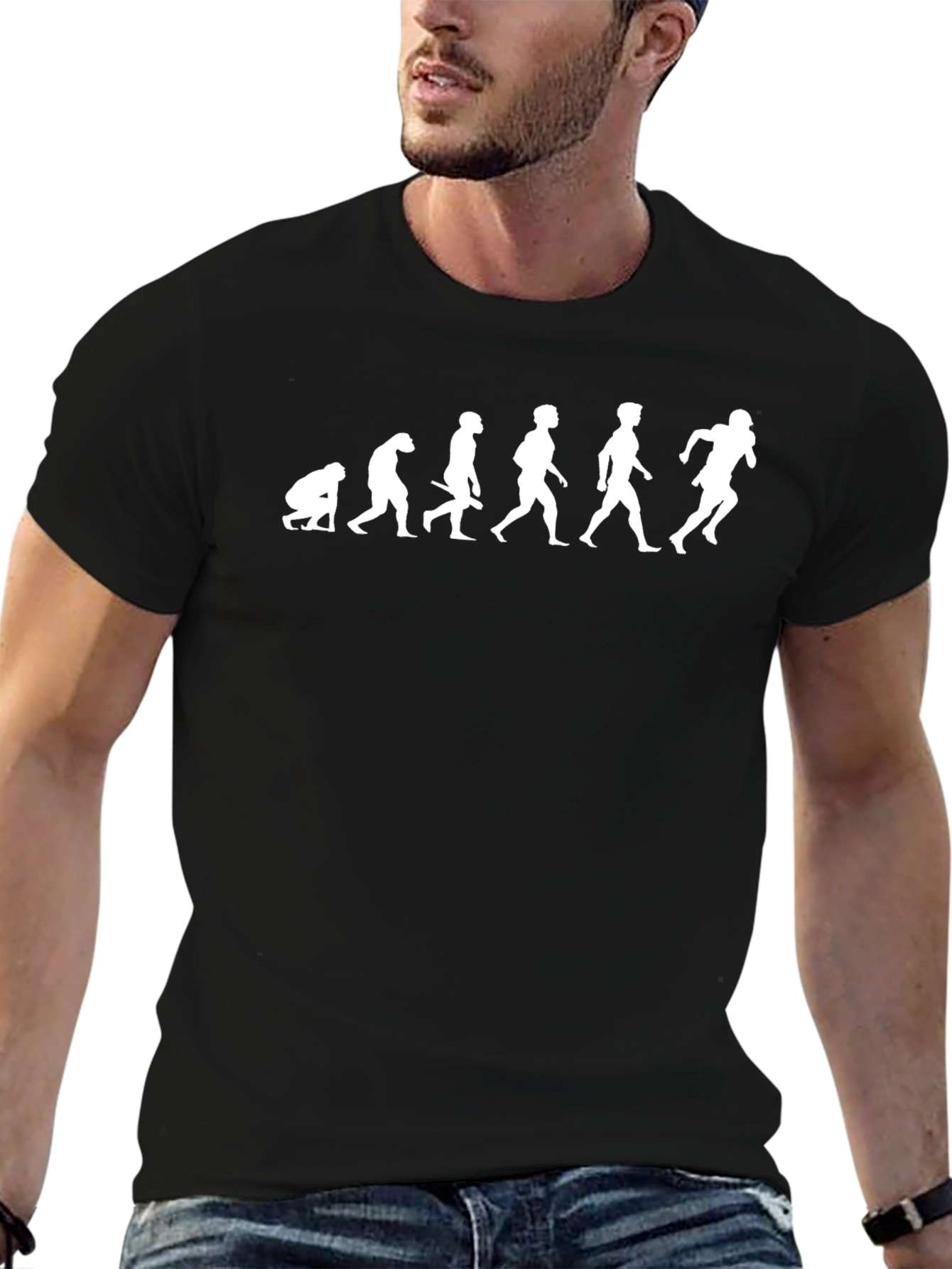 Evolution of a Footballer T-Shirt