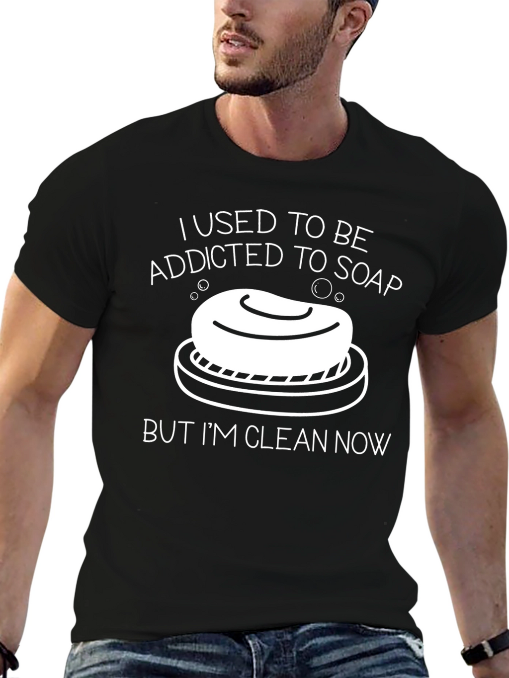 Addicted to Soap Funny Graphic T-Shirt