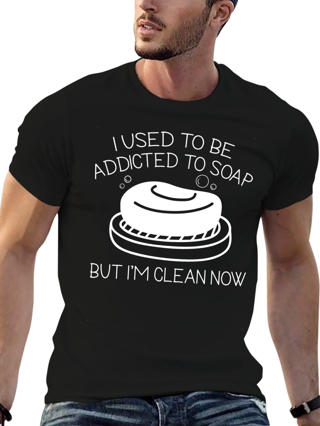 Addicted to Soap Funny Graphic T-Shirt