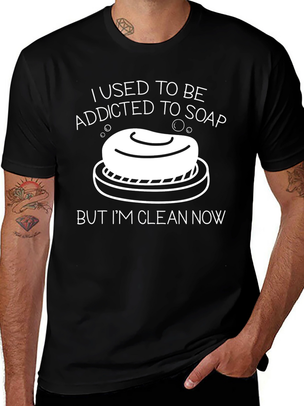 Addicted to Soap Funny Graphic T-Shirt