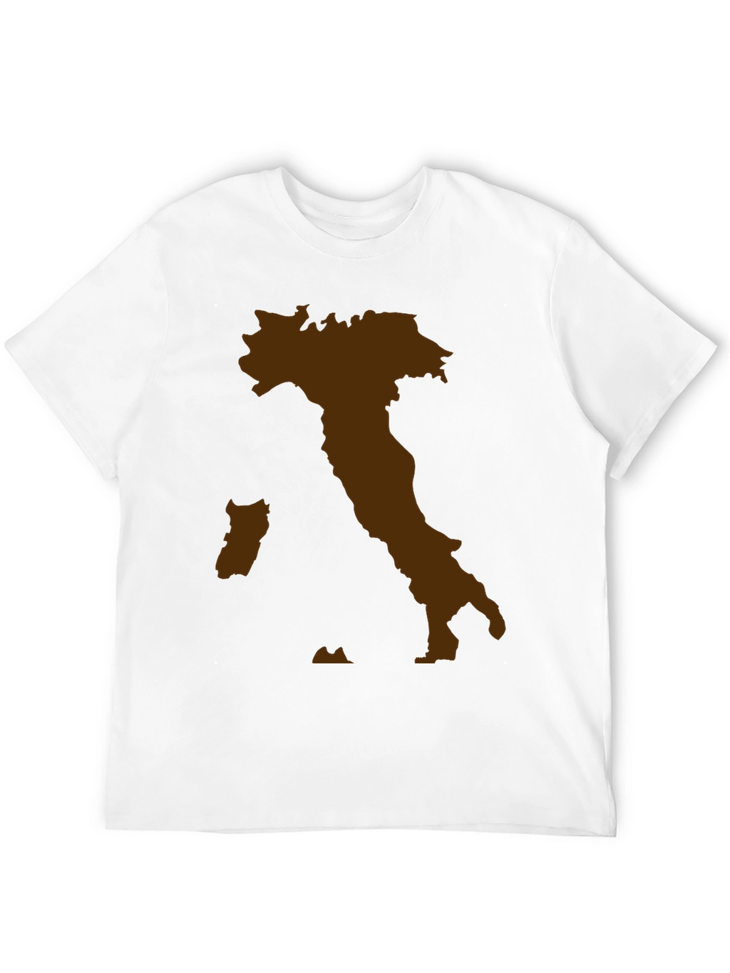 Italy Map Graphic Tee - Black Crewneck T-Shirt