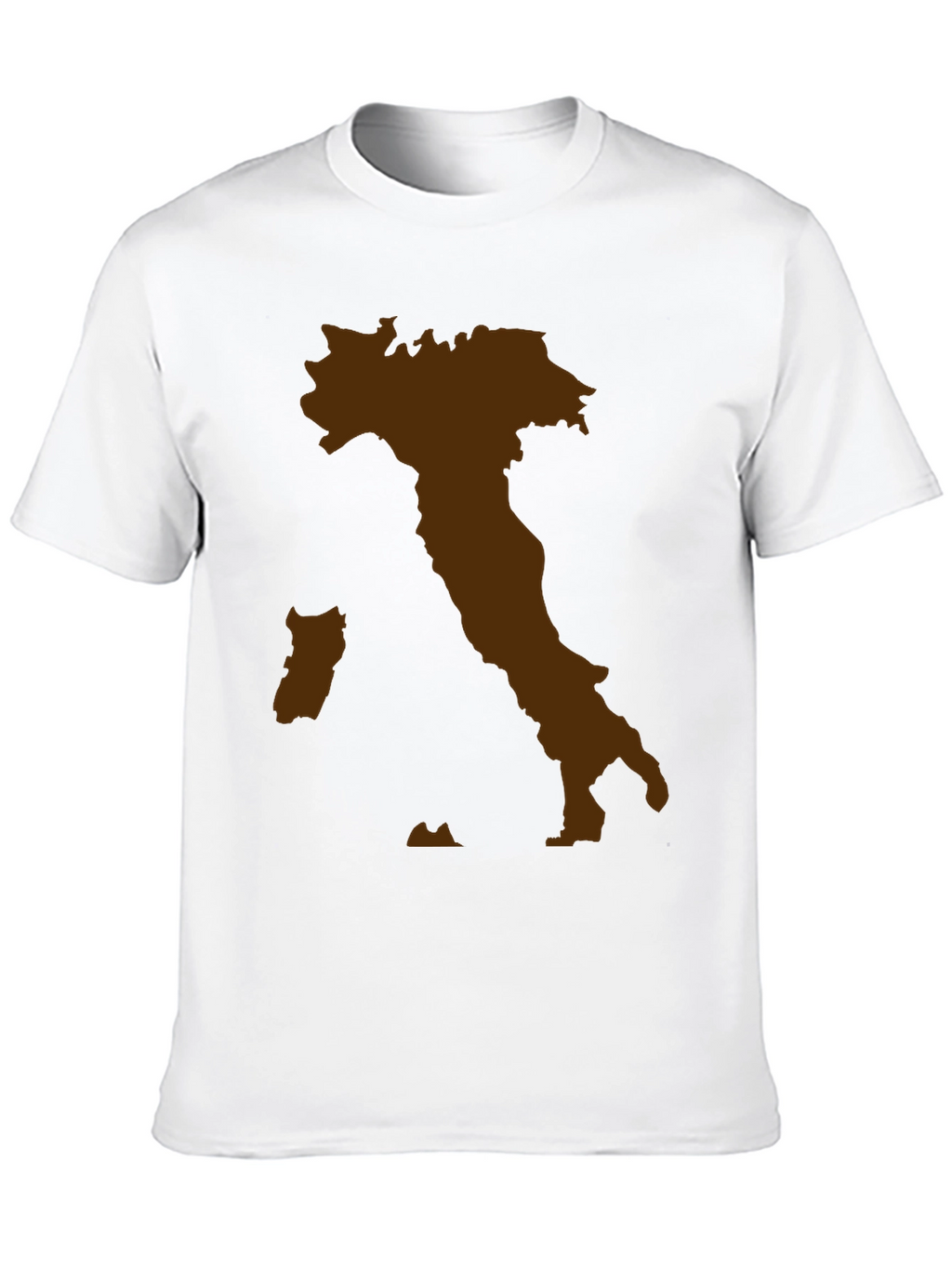 Italy Map Graphic Tee - Black Crewneck T-Shirt