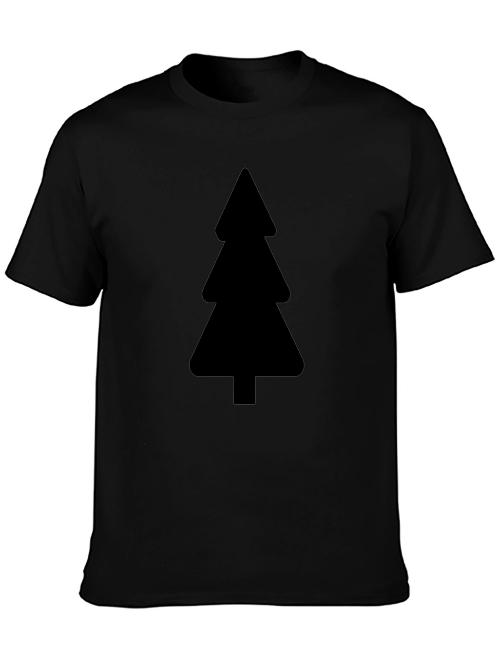 Minimalist Tree Graphic Black T-Shirt