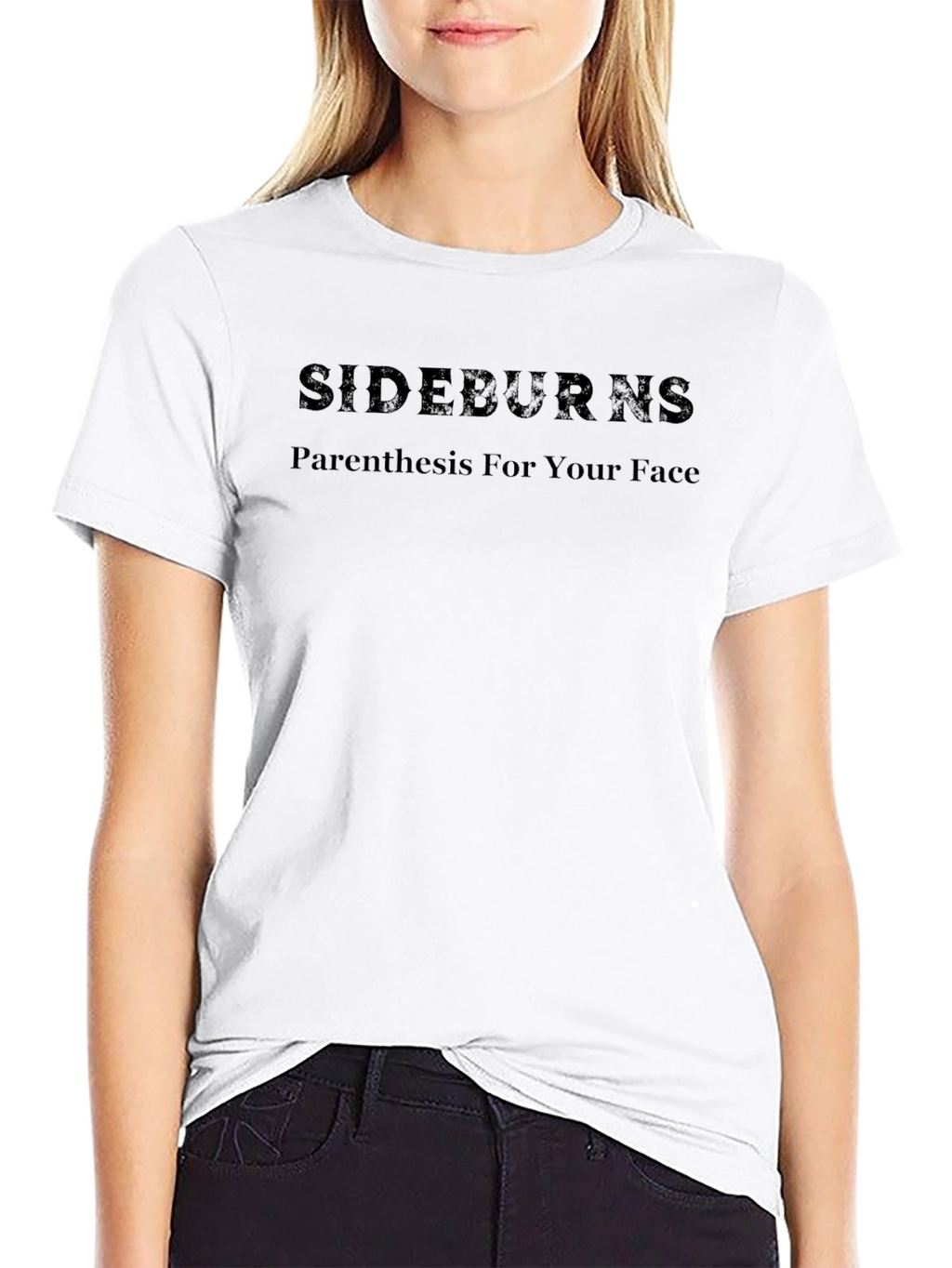 Sideburns Parenthesis Face Mens Graphic T-Shirt