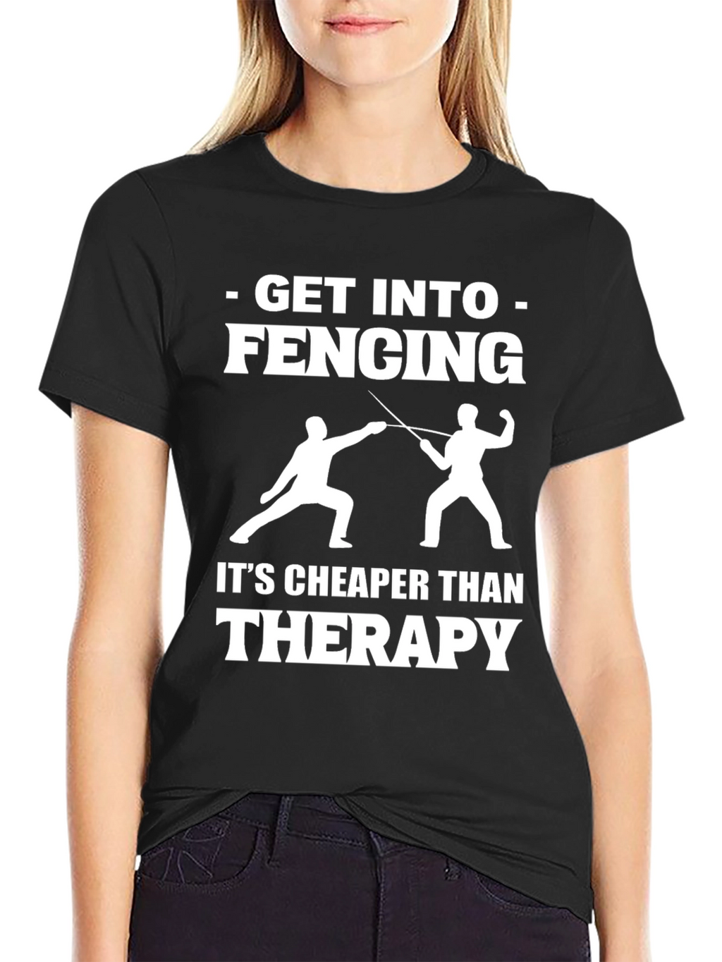 Fencing Therapy T-Shirt Funny Sport Gift
