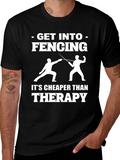 Fencing Therapy T-Shirt Funny Sport Gift