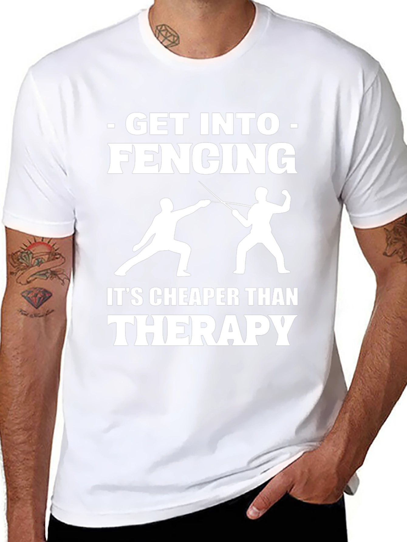 Fencing Therapy T-Shirt Funny Sport Gift