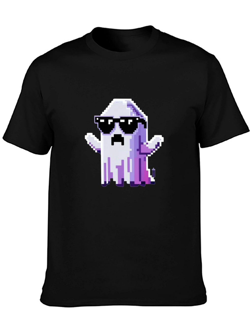Cool Pixel Ghost Graphic T-Shirt