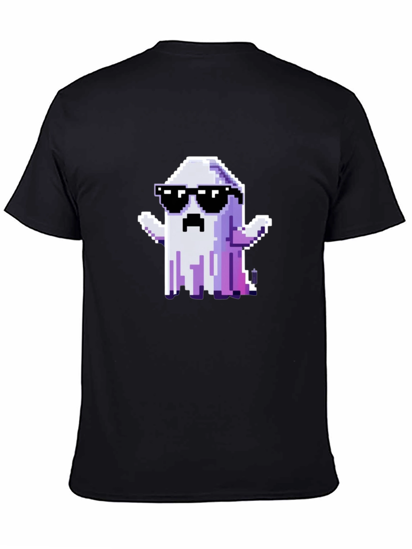 Cool Pixel Ghost Graphic T-Shirt