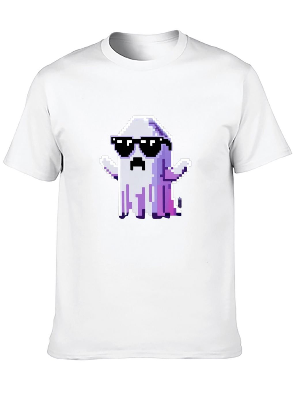 Cool Pixel Ghost Graphic T-Shirt