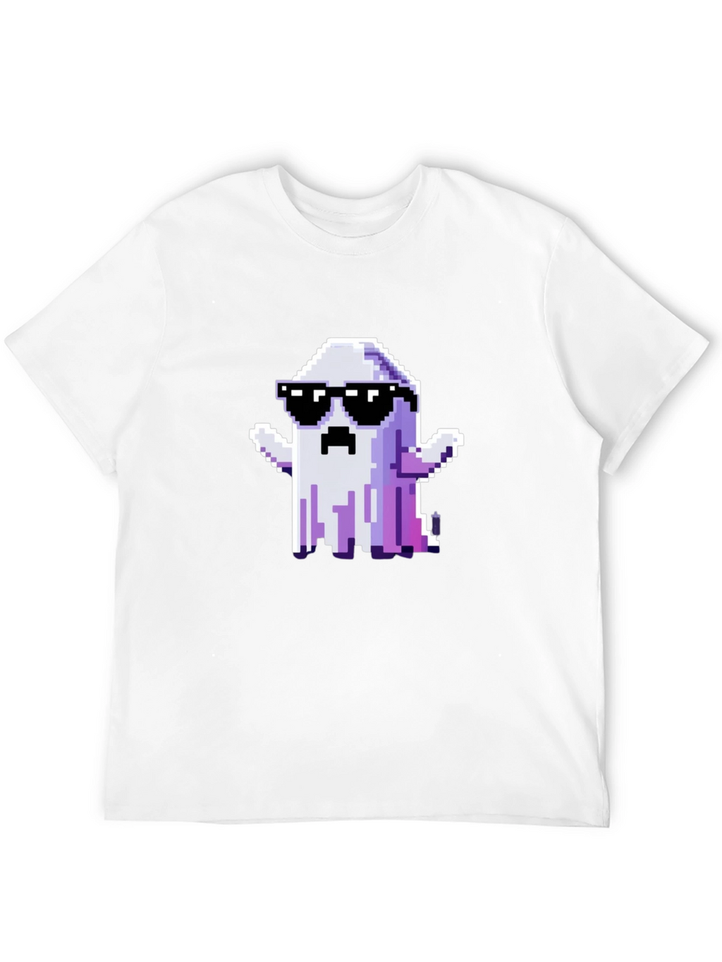 Cool Pixel Ghost Graphic T-Shirt
