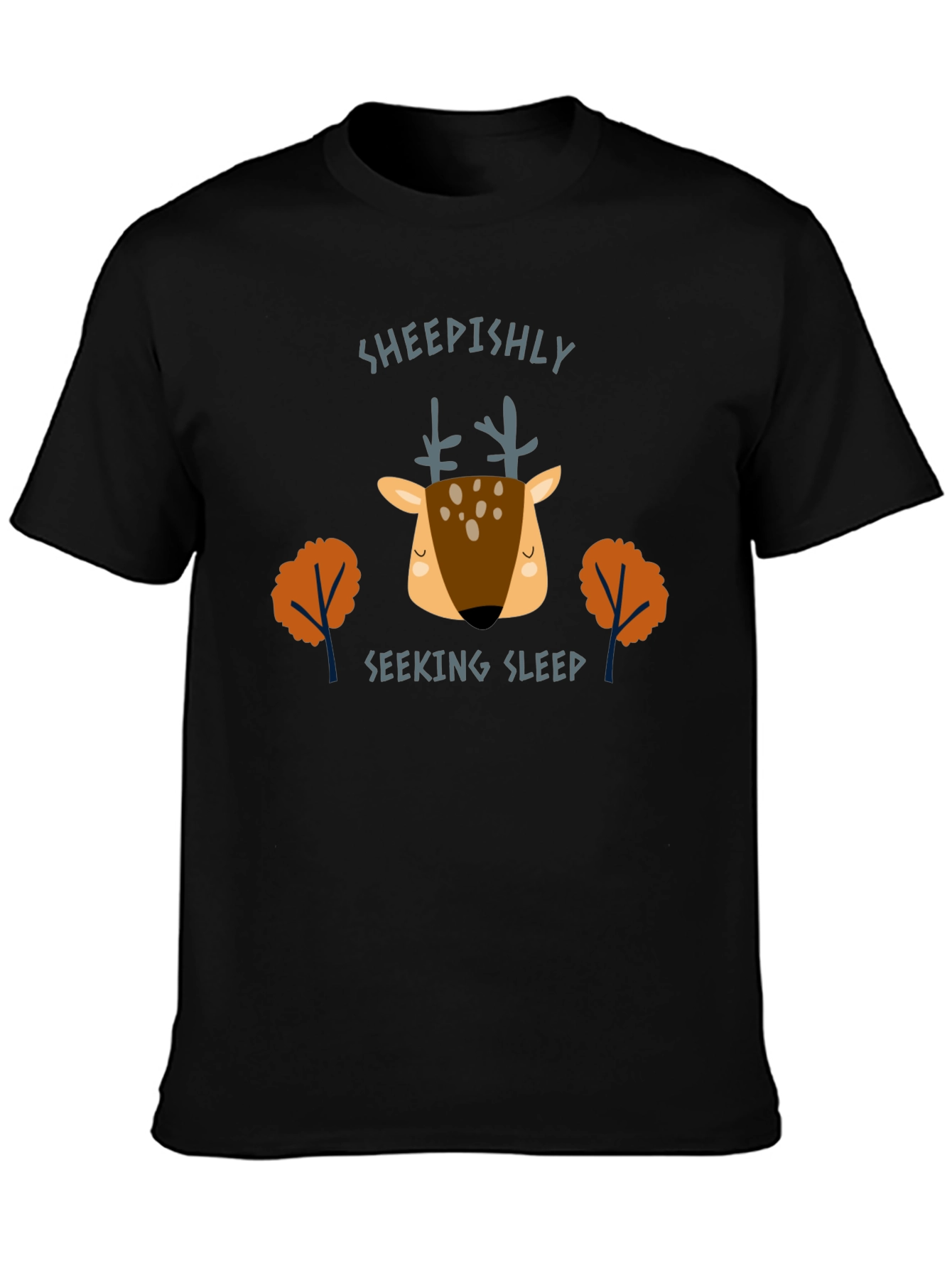 Sheepishly Seeking Sleep Deer Graphic Tee