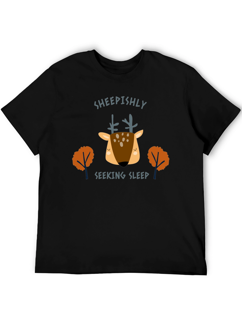 Sheepishly Seeking Sleep Deer Graphic Tee