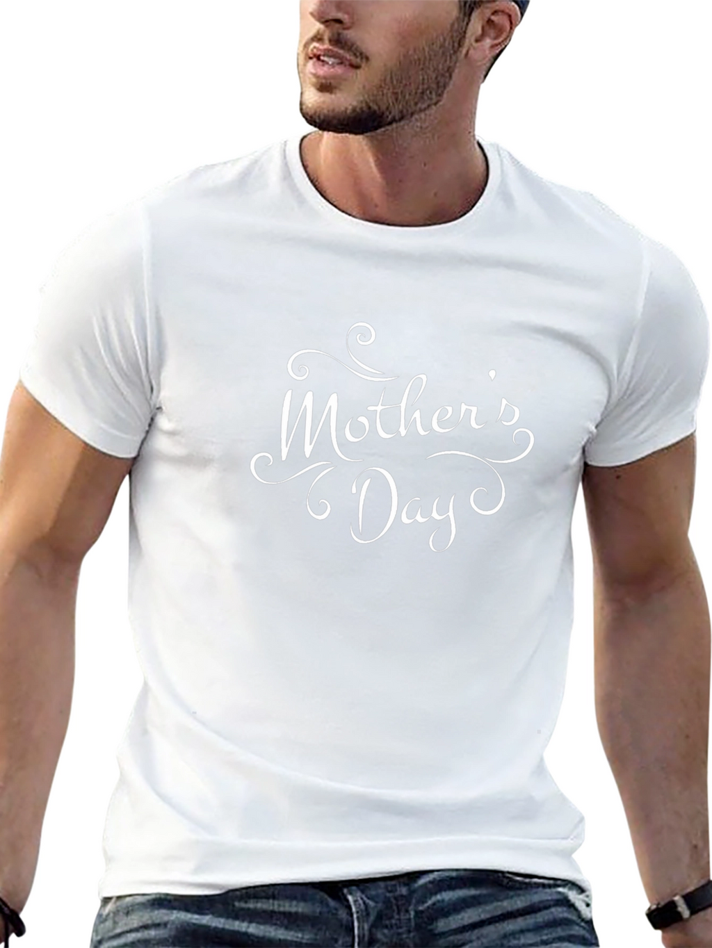 Mothers Day Black T-Shirt for Men
