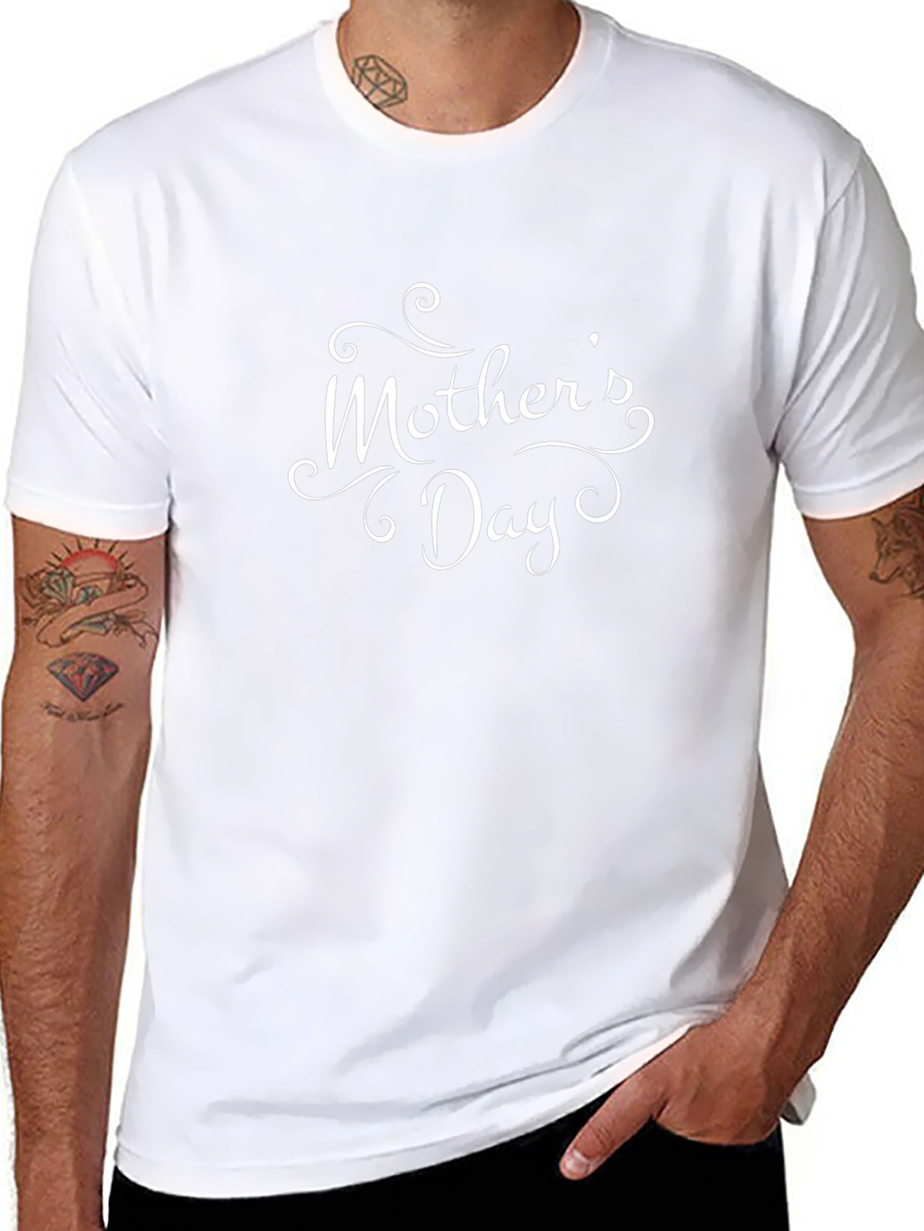 Mothers Day Black T-Shirt for Men