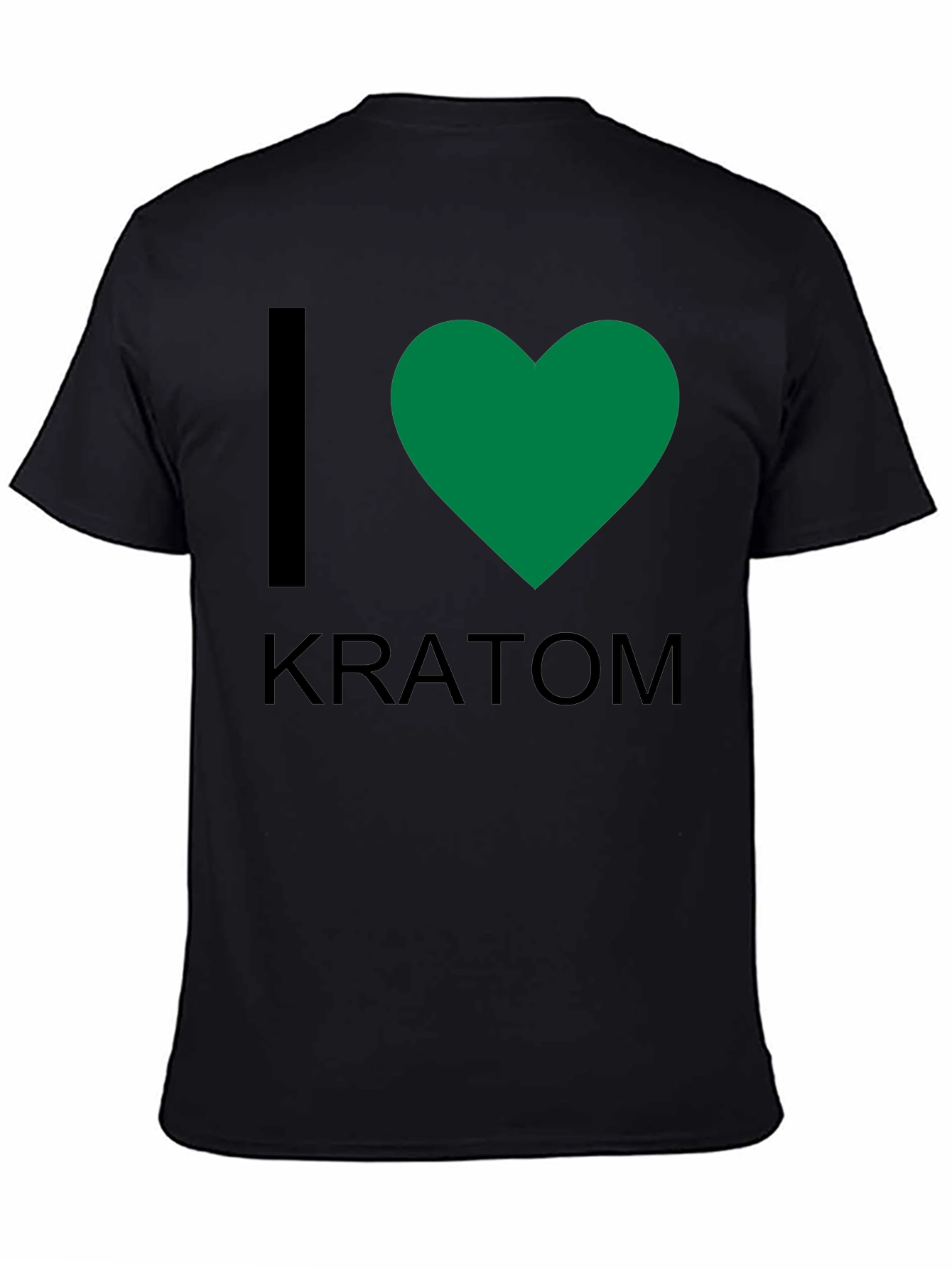 I Heart Kratom T-Shirt - Black Crew Neck