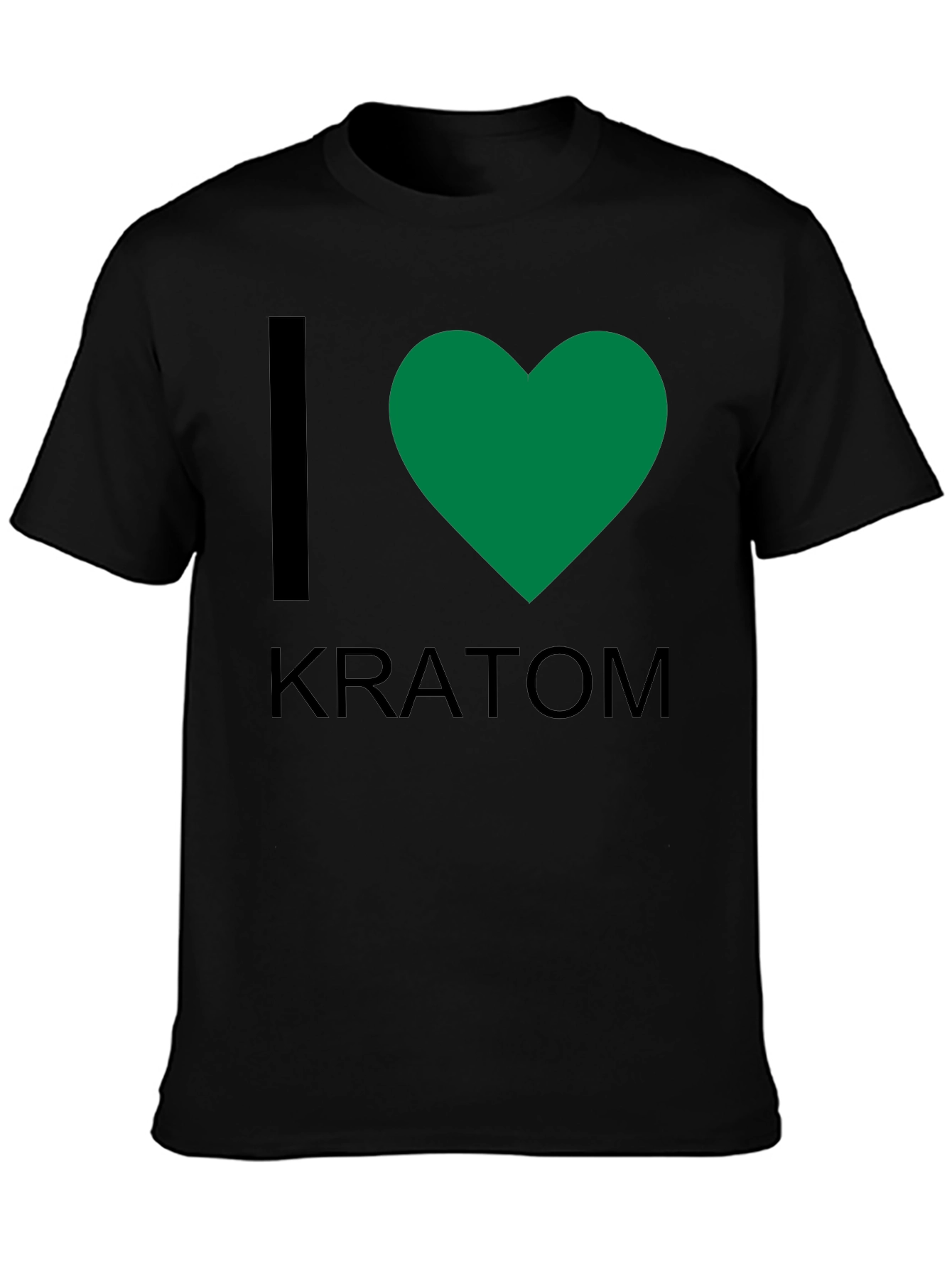 I Heart Kratom T-Shirt - Black Crew Neck