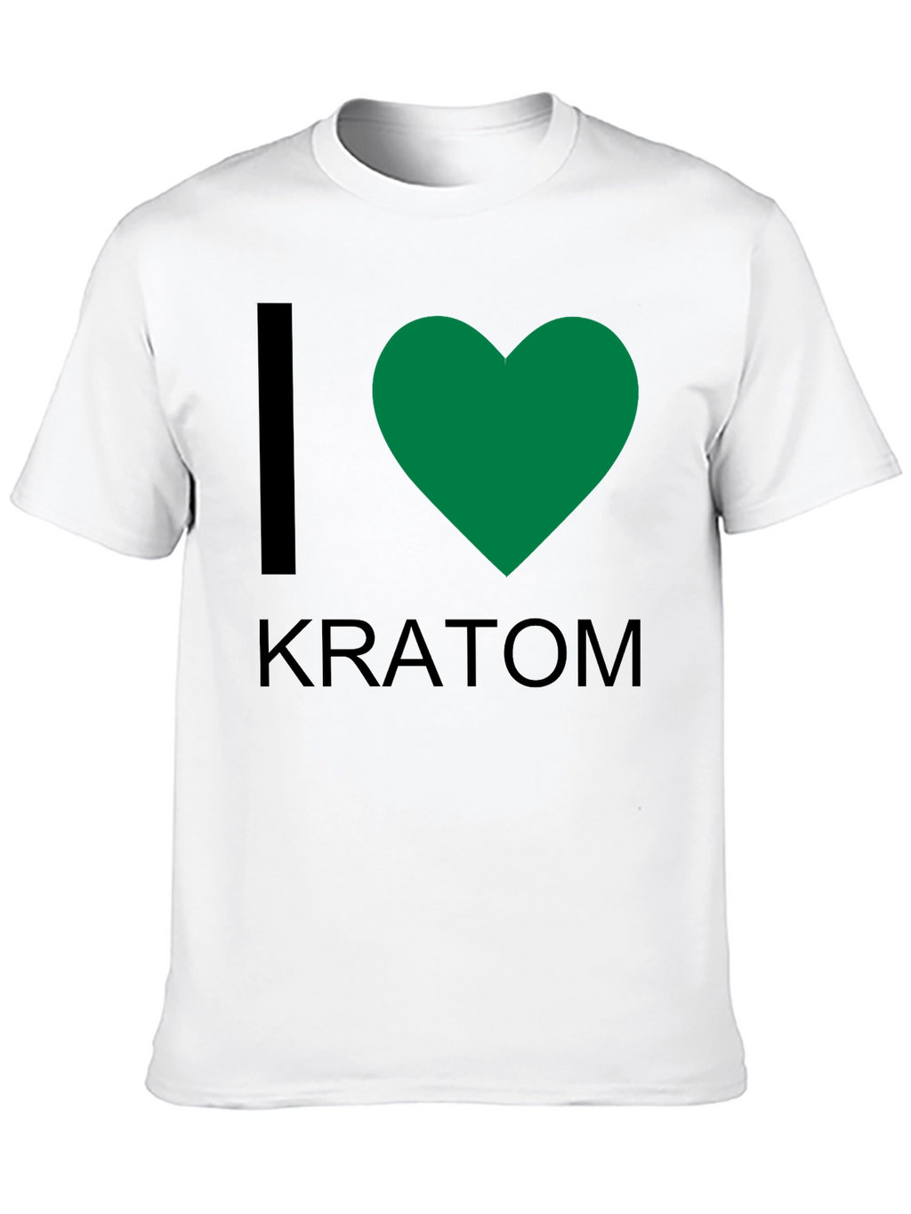 I Heart Kratom T-Shirt - Black Crew Neck