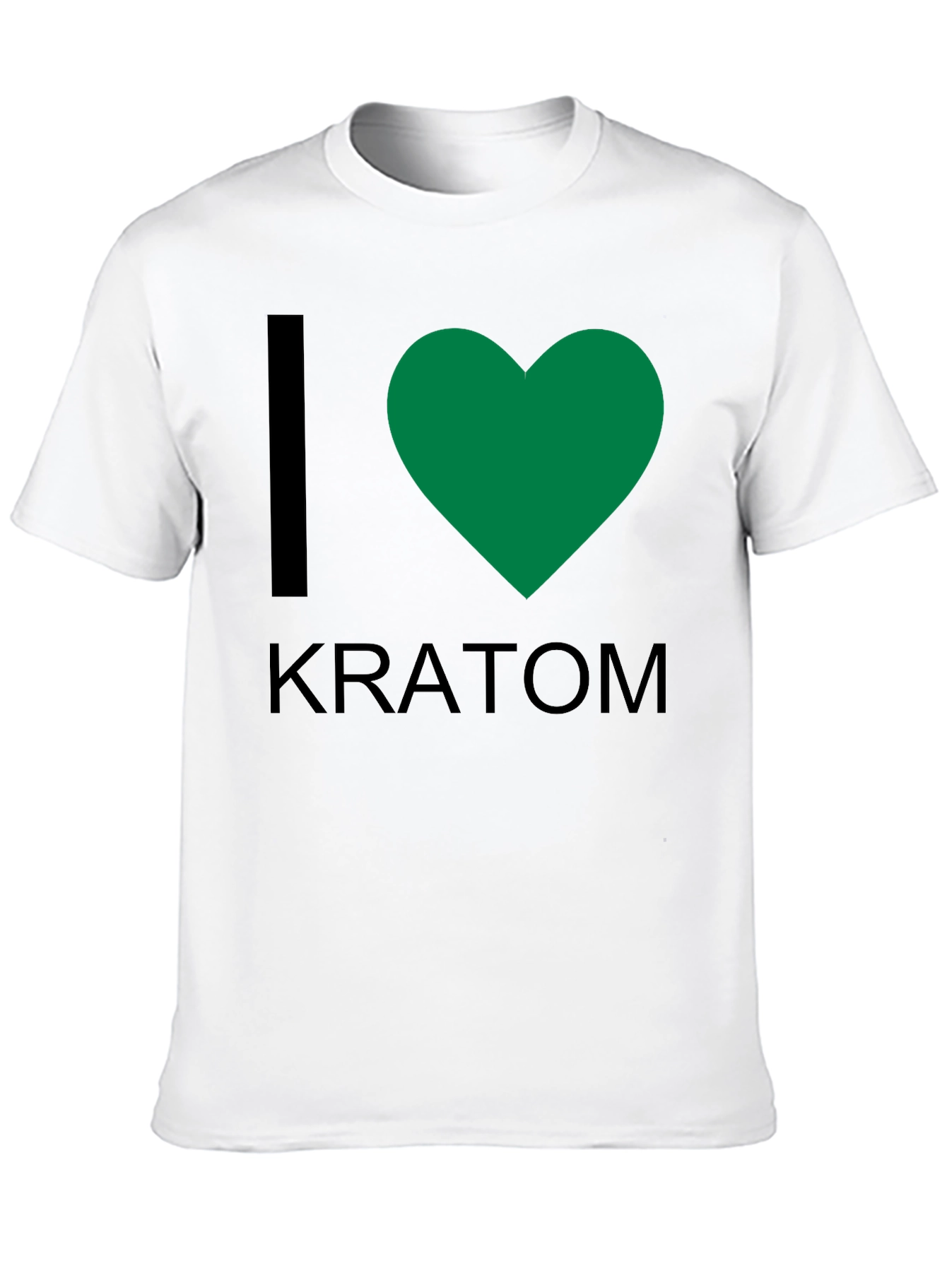 I Heart Kratom T-Shirt - Black Crew Neck