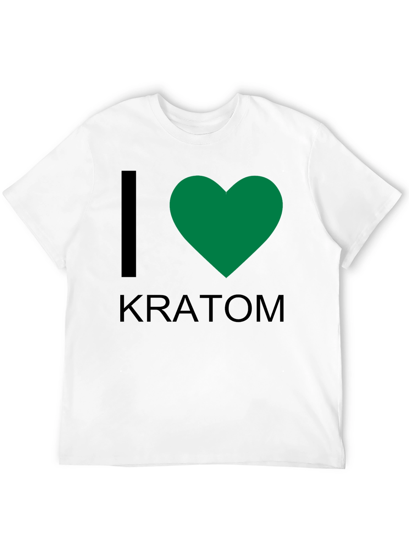I Heart Kratom T-Shirt - Black Crew Neck