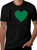 I Heart Kratom T-Shirt - Black Crew Neck