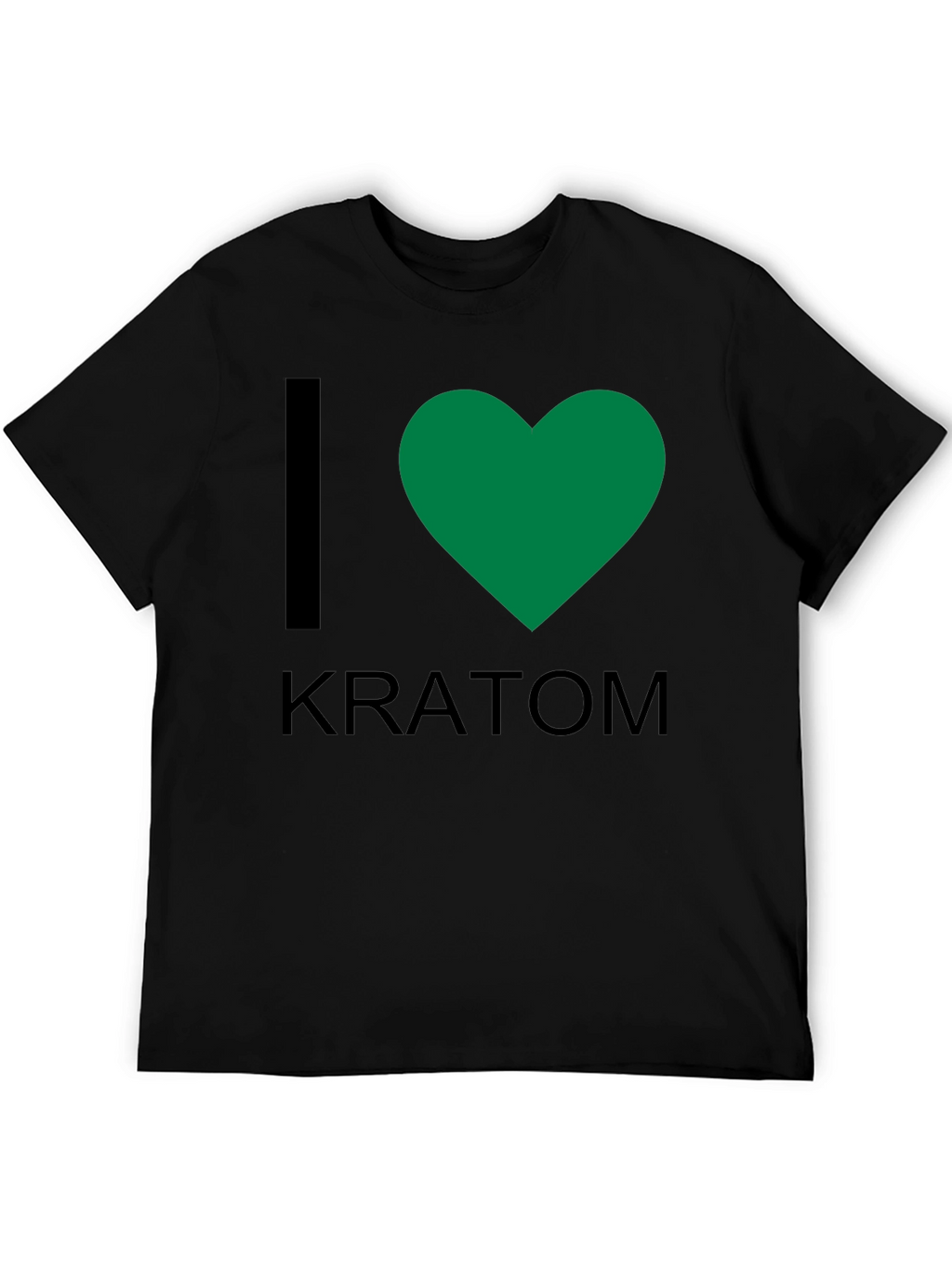 I Heart Kratom T-Shirt - Black Crew Neck