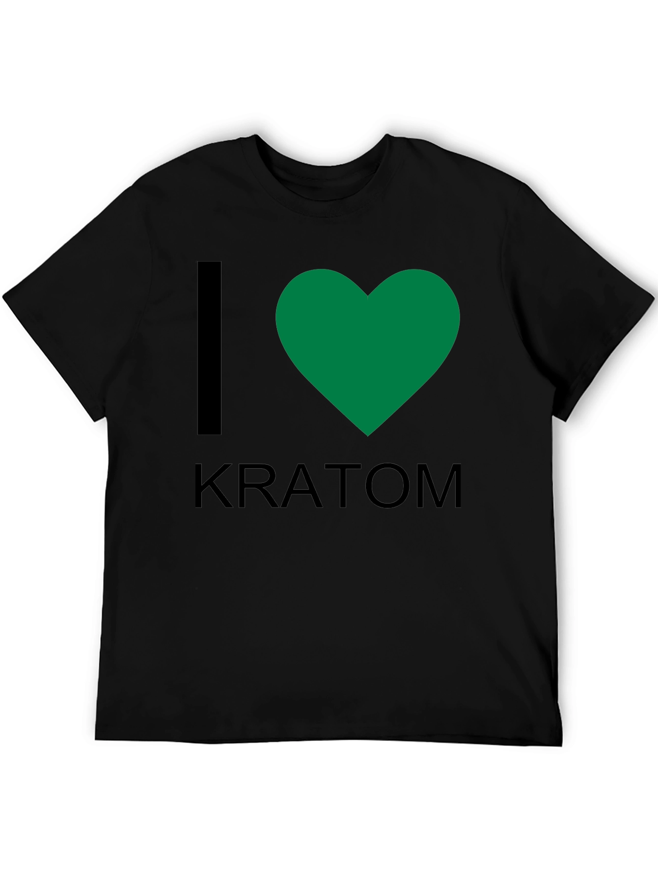 I Heart Kratom T-Shirt - Black Crew Neck
