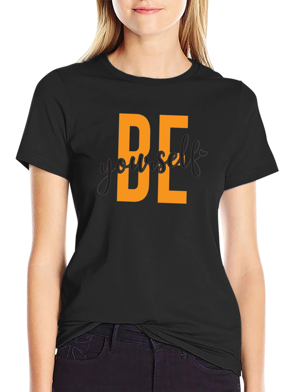 Be Yourself Graphic Tee - Black