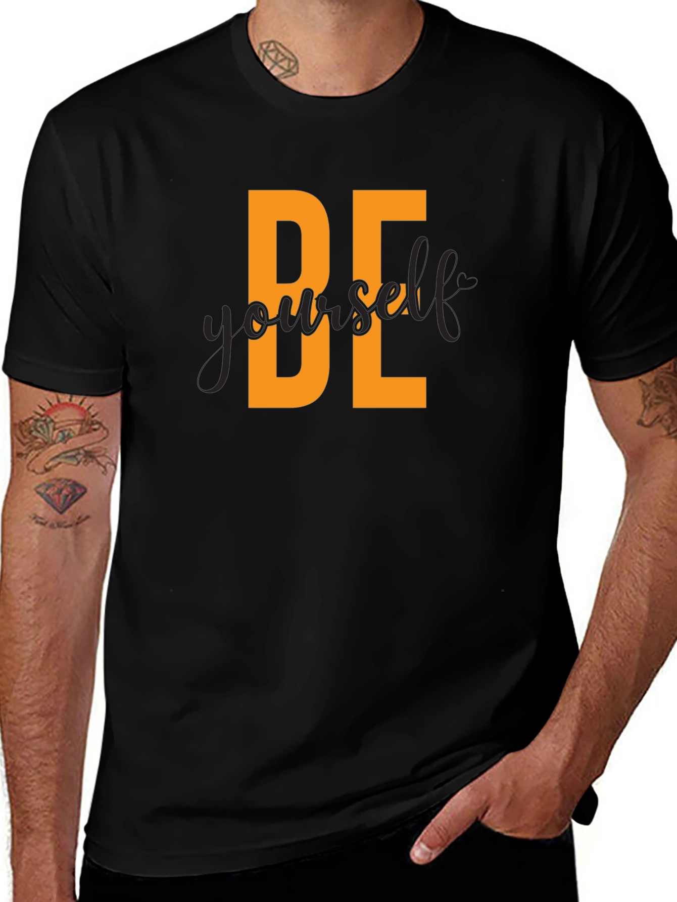 Be Yourself Graphic Tee - Black