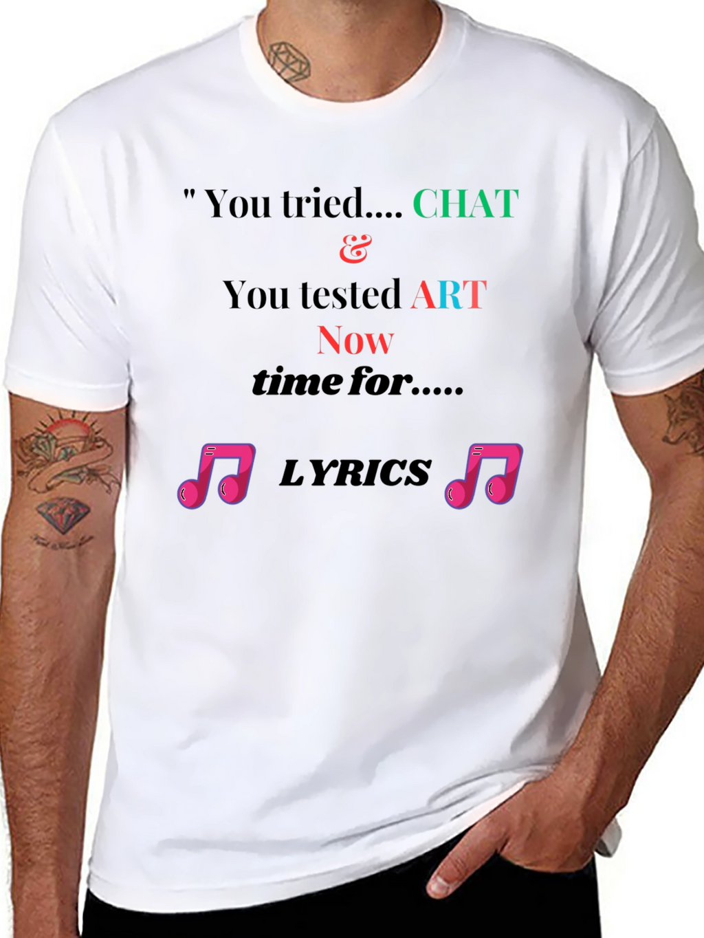 Chat Art Lyrics Novelty Tee