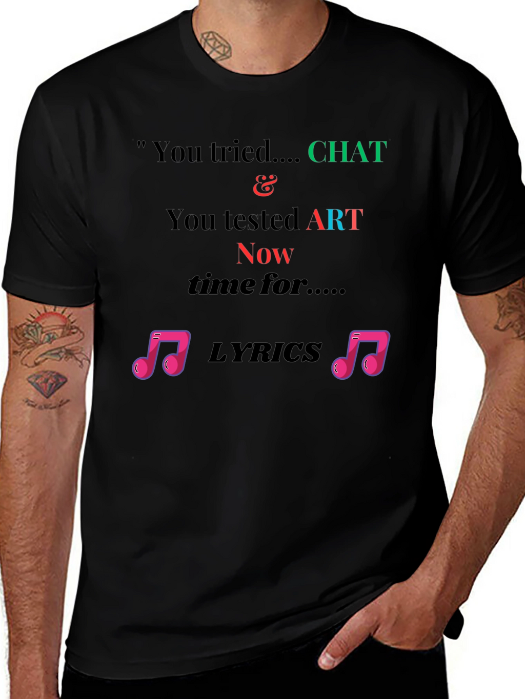 Chat Art Lyrics Novelty Tee