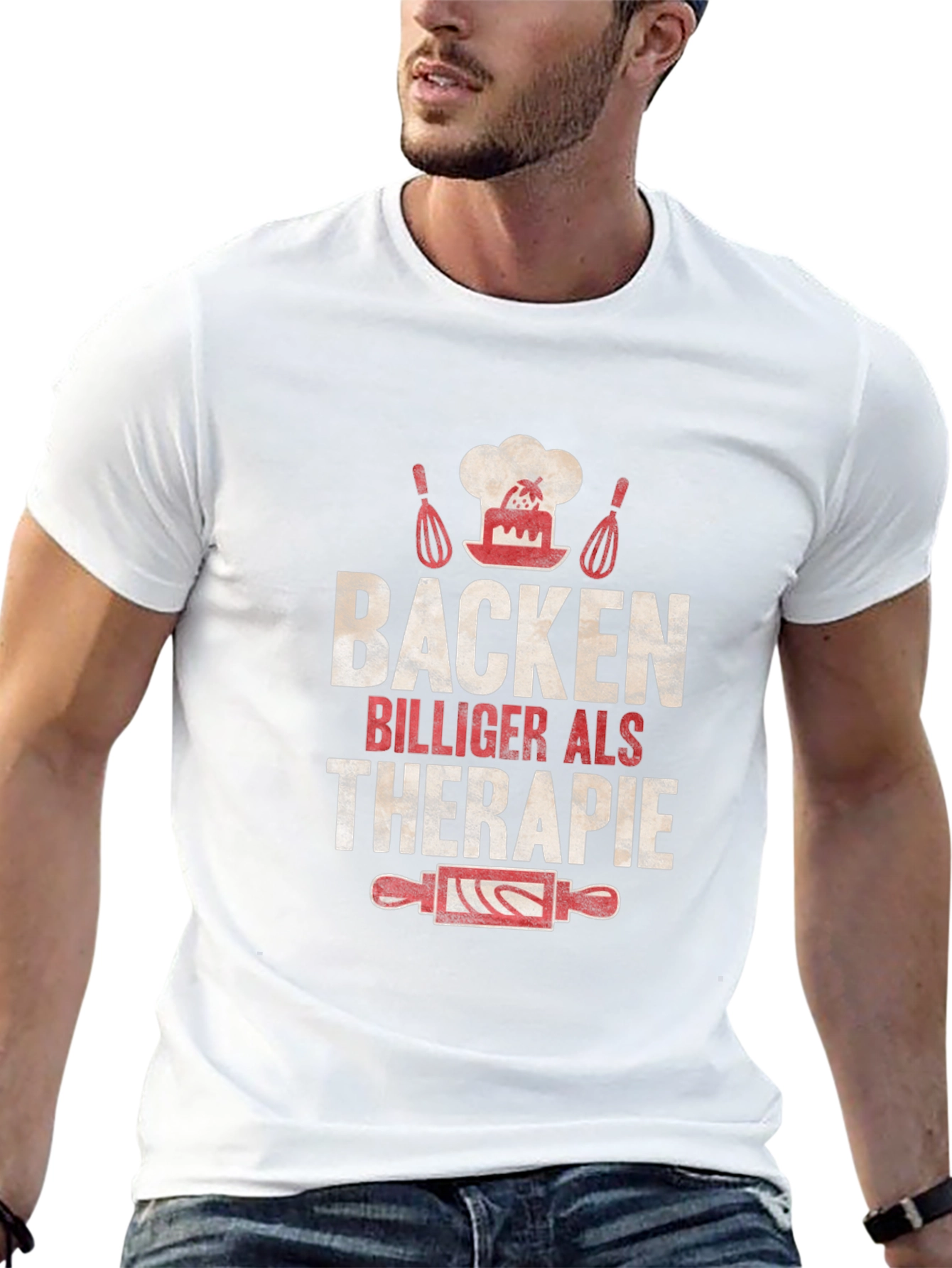 Baking Cheaper Than Therapy Black T-Shirt