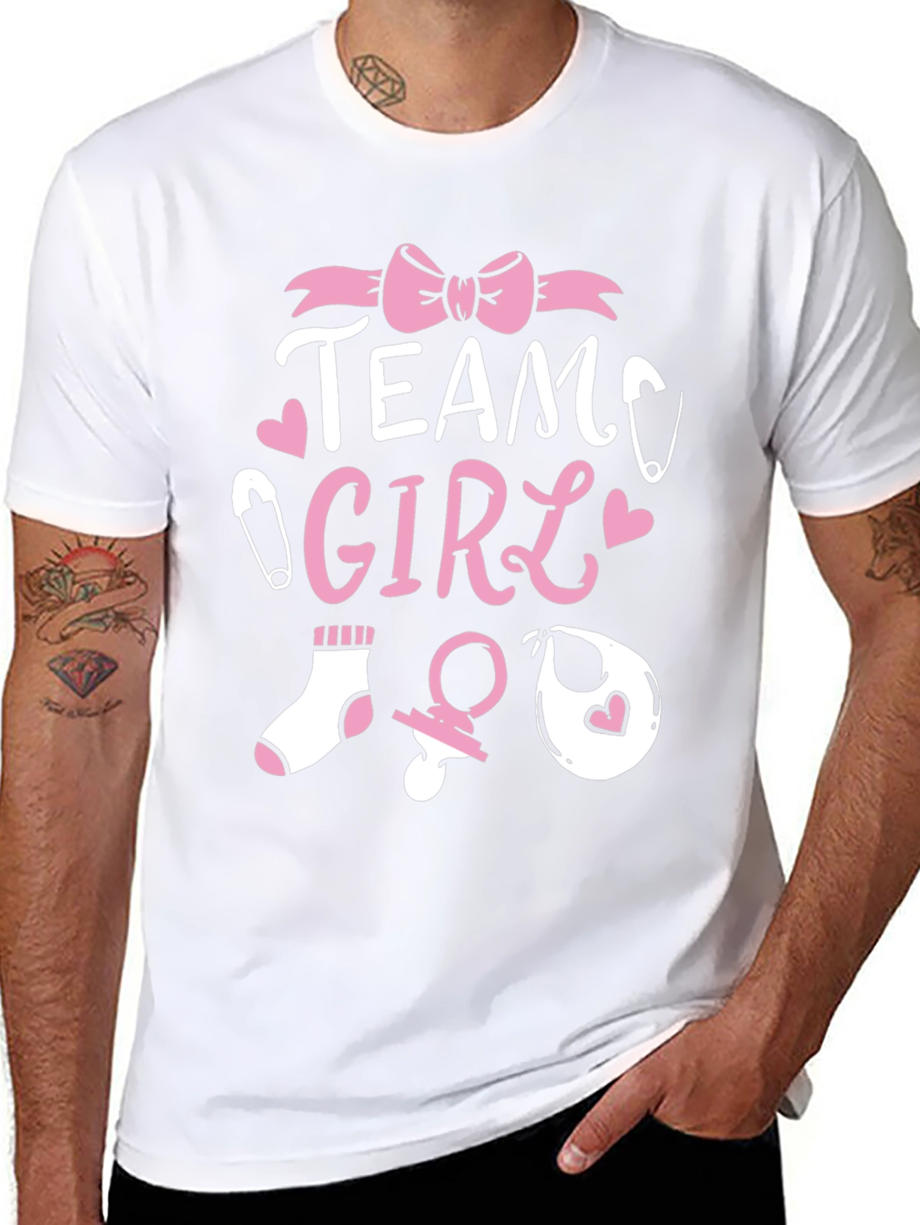 Team Girl Baby Shower T-Shirt - Gender Reveal Tee