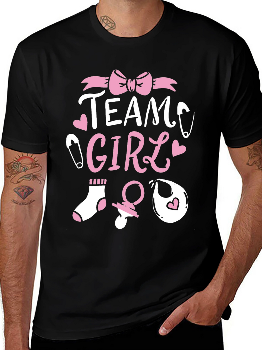 Team Girl Baby Shower T-Shirt - Gender Reveal Tee