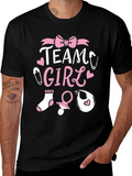 Team Girl Baby Shower T-Shirt - Gender Reveal Tee